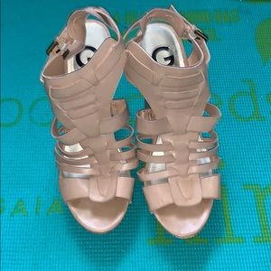 G By Guess tan Wedges